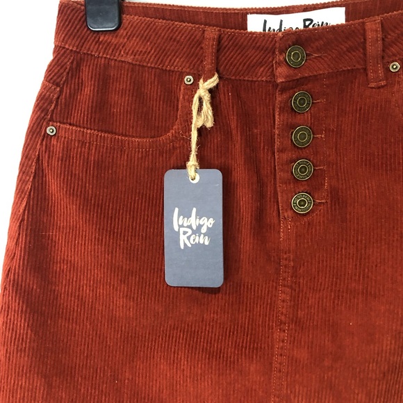 Indigo Rein Corduroy Skirt NWT - Picture 2 of 5